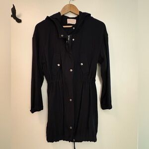 Love Tree Black Lightweight Hooded Jacket